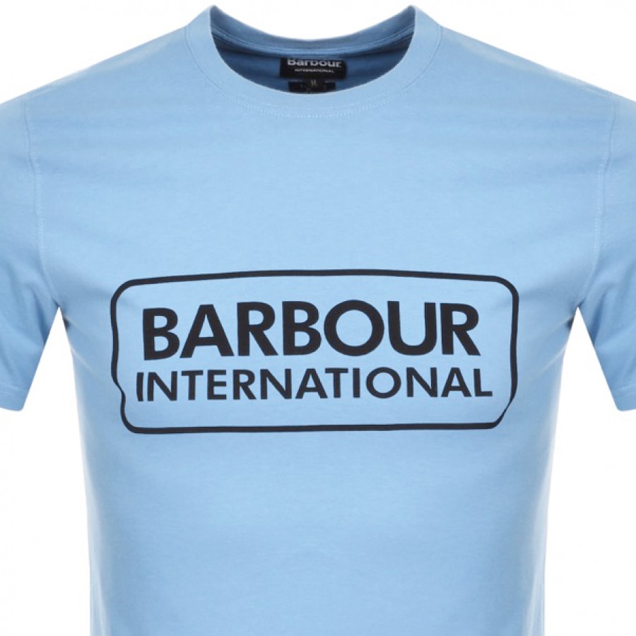 Alternative Image for ProductBarbour International Large Logo T Shirt Blue2